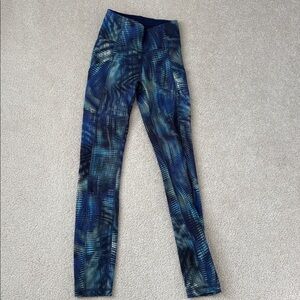 lululemon athletica Blue Patterned Leggings